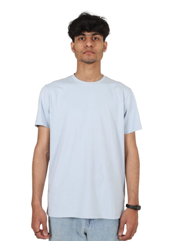 Sky Blue Single Jersey cottonT-Shirt