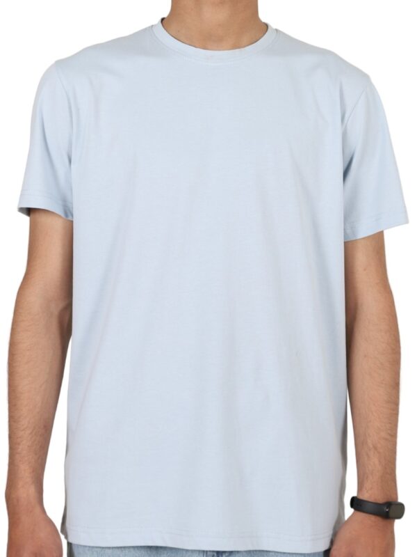 Sky Blue Single Jersey cottonT-Shirt - Image 3