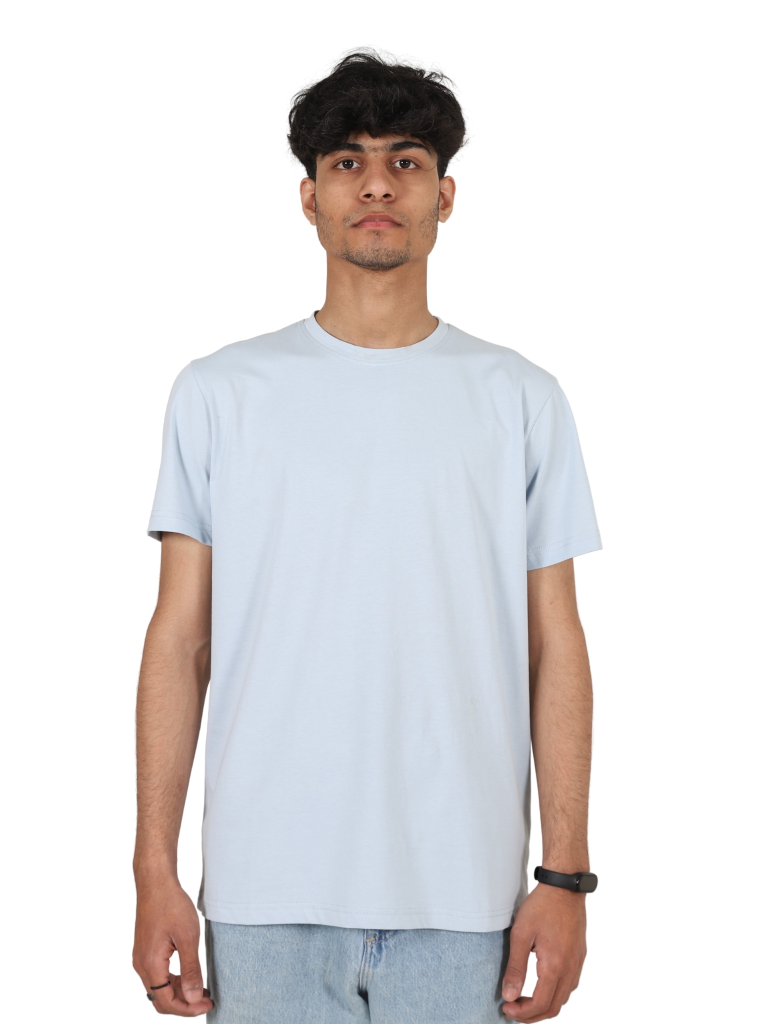 Sky Blue Single Jersey cottonT-Shirt